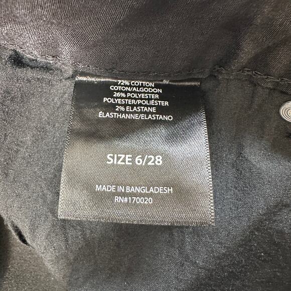 Tahari Jeans WMNS 6/28 High Rise Washed Black Straight Leg Stretchy Zip Button - Picture 5 of 10